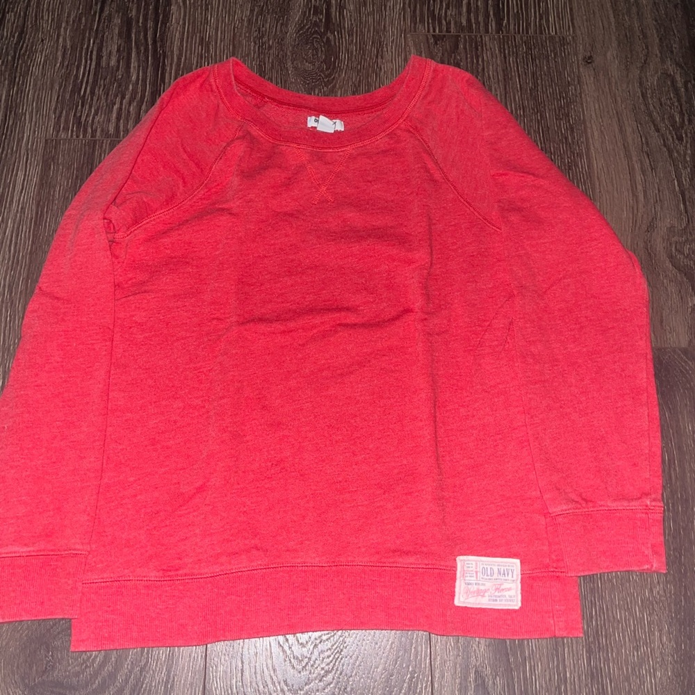 Old Navy, red crewneck, small